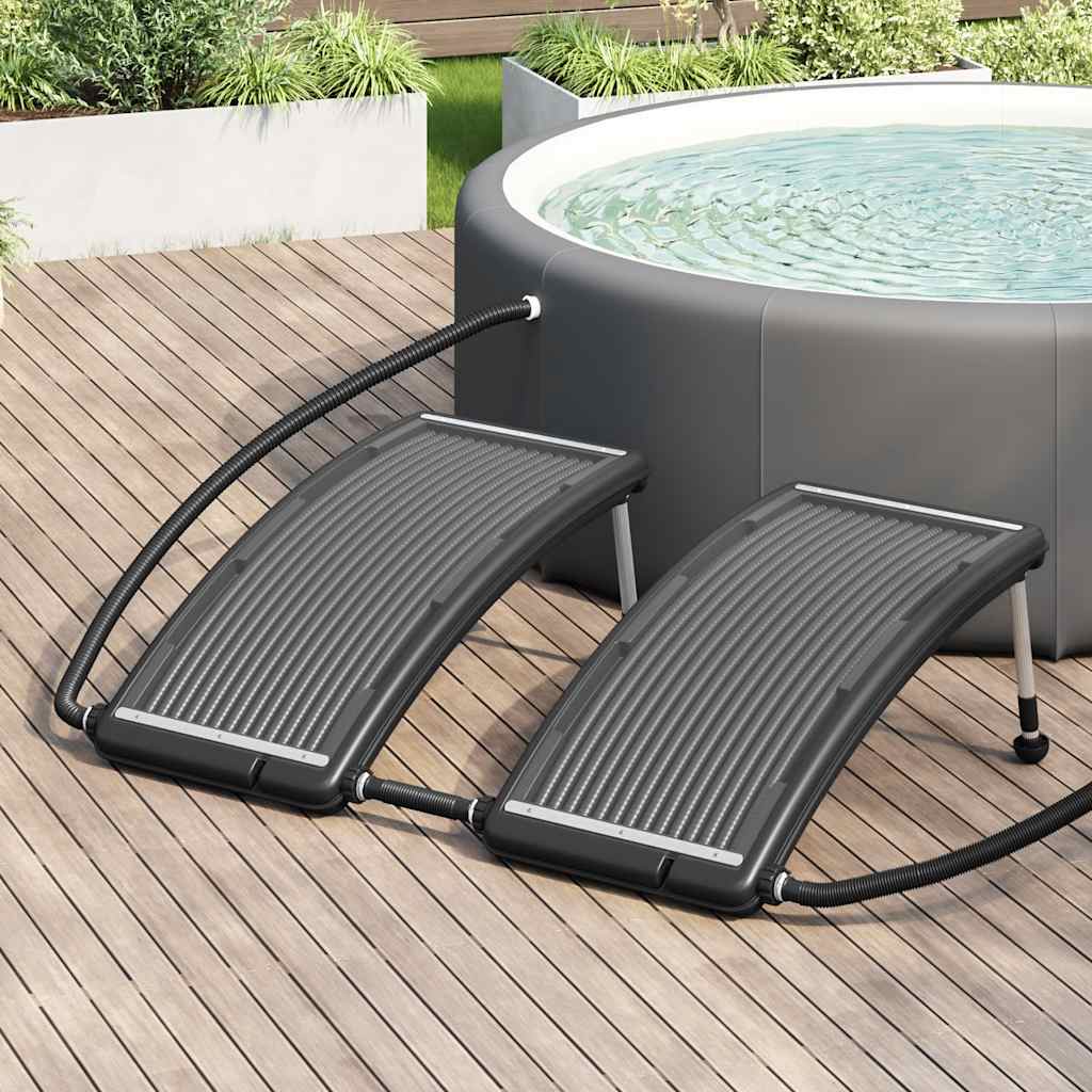 Zakrivljeni solarni paneli za grijanje bazena 2 kom 110 x 65 cm