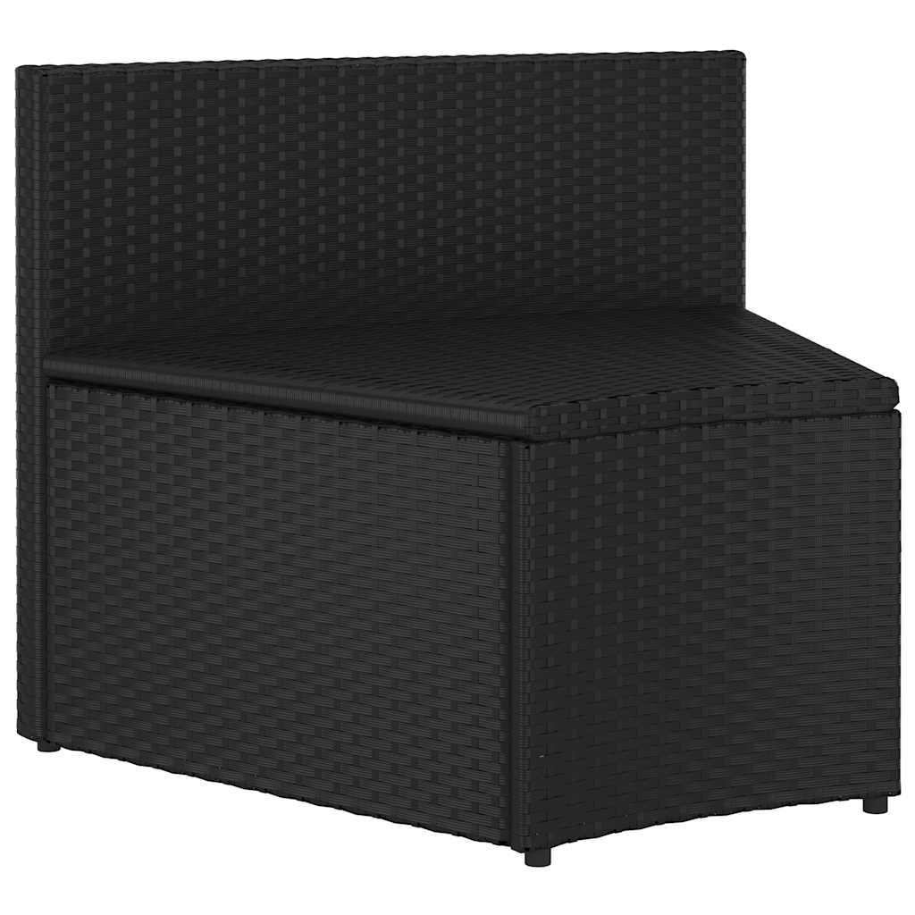 9-dijelni set vrtnih sofa od poliratana s jastucima crni