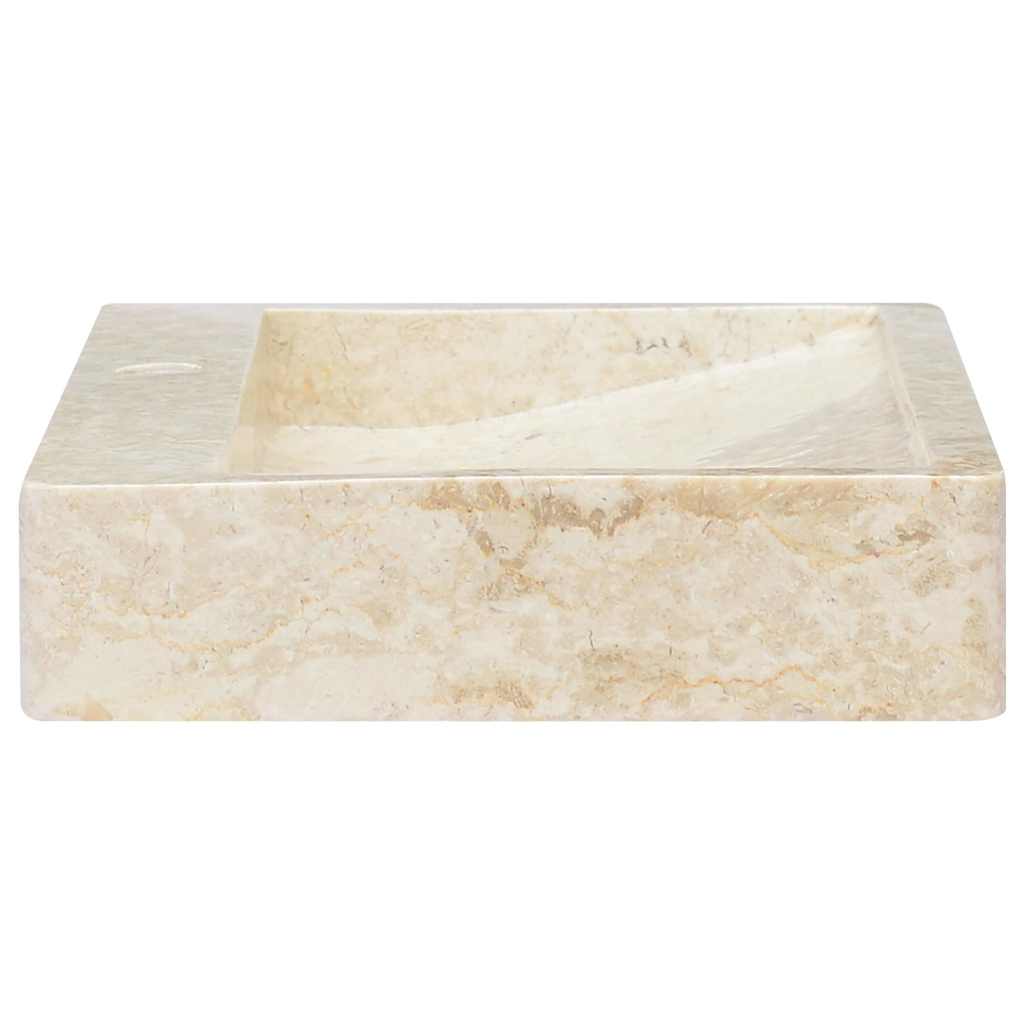Umivaonik krem 58 x 39 x 10 cm mramorni