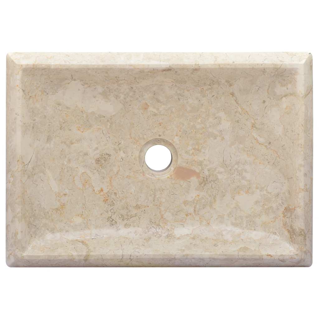 Umivaonik krem boje 50 x 35 x 10 cm mramorni