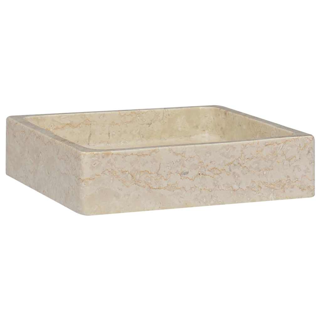 Umivaonik krem 40 x 40 x 10 cm mramorni