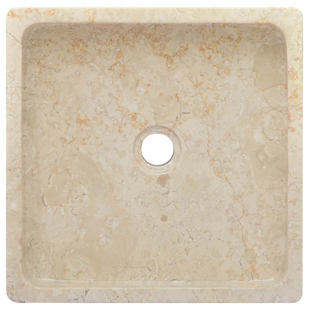 Umivaonik krem 40 x 40 x 10 cm mramorni