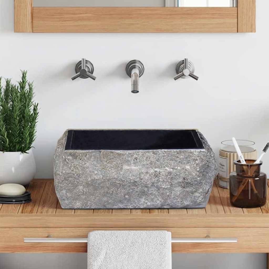 Umivaonik crni 30 x 30 x 13 cm mramorni