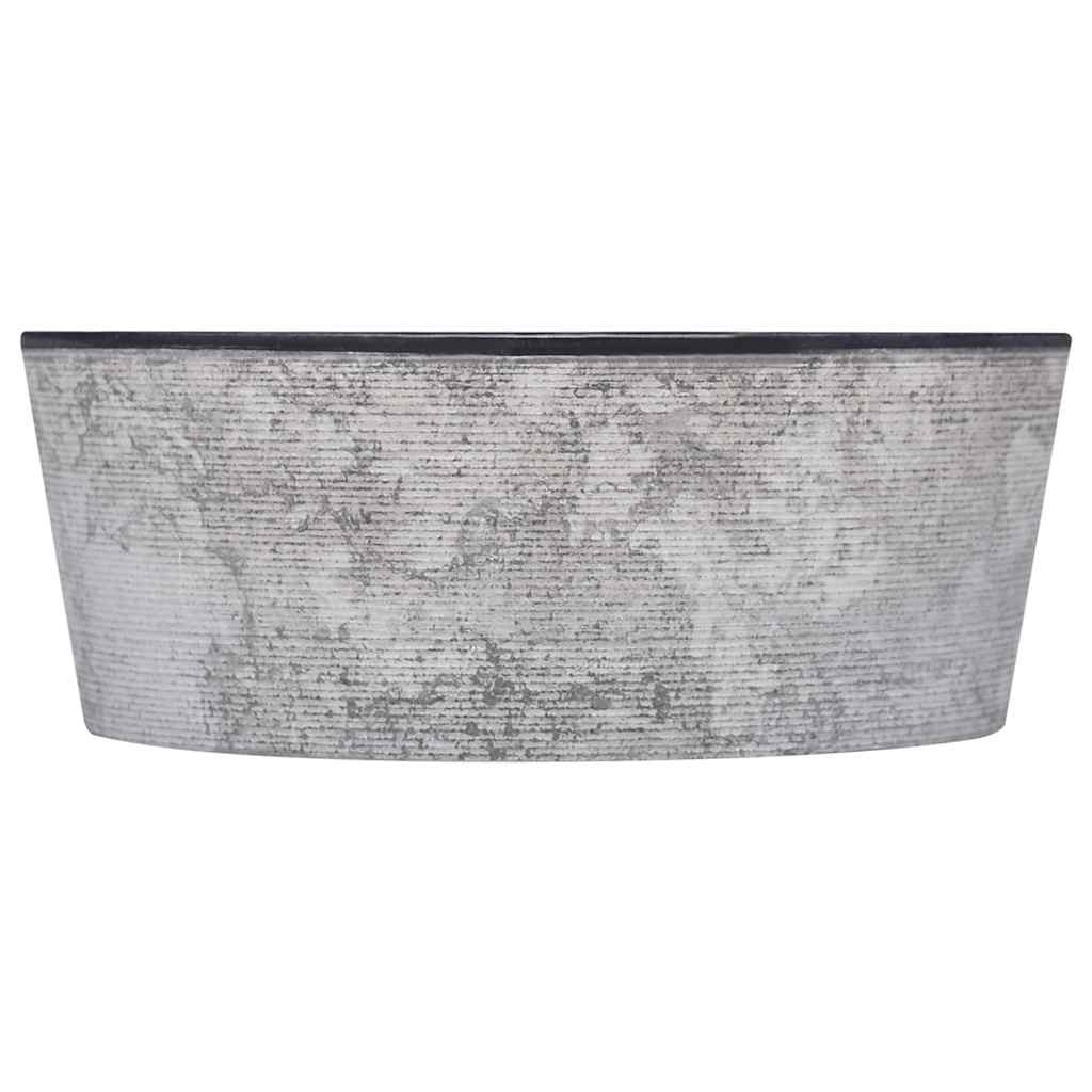 Umivaonik crni Ø 40 x 15 cm mramorni