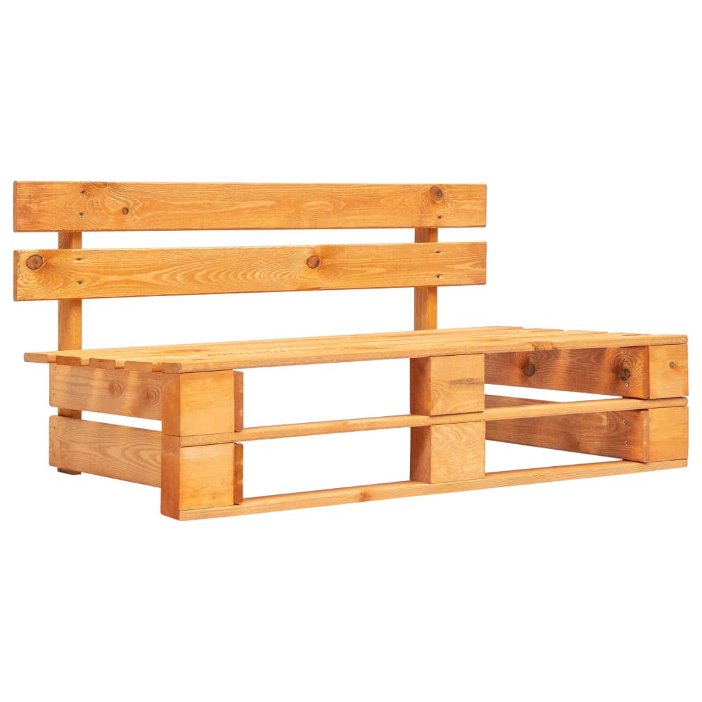 Srednja vrtna sofa od paleta boja meda od impregnirane borovine
