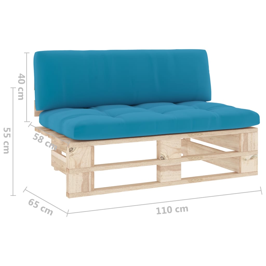 Srednja vrtna sofa od paleta od impregnirane borovine