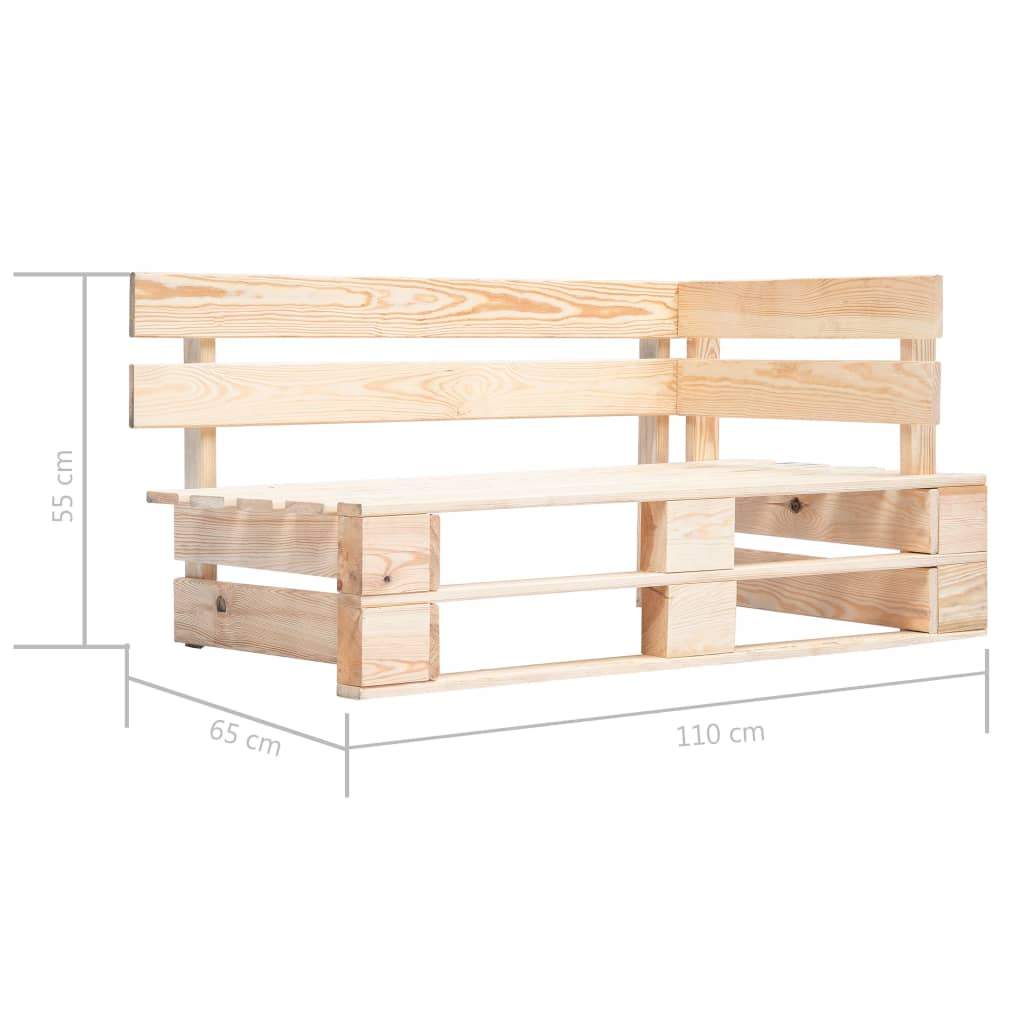 Kutna vrtna sofa od paleta od impregnirane borovine