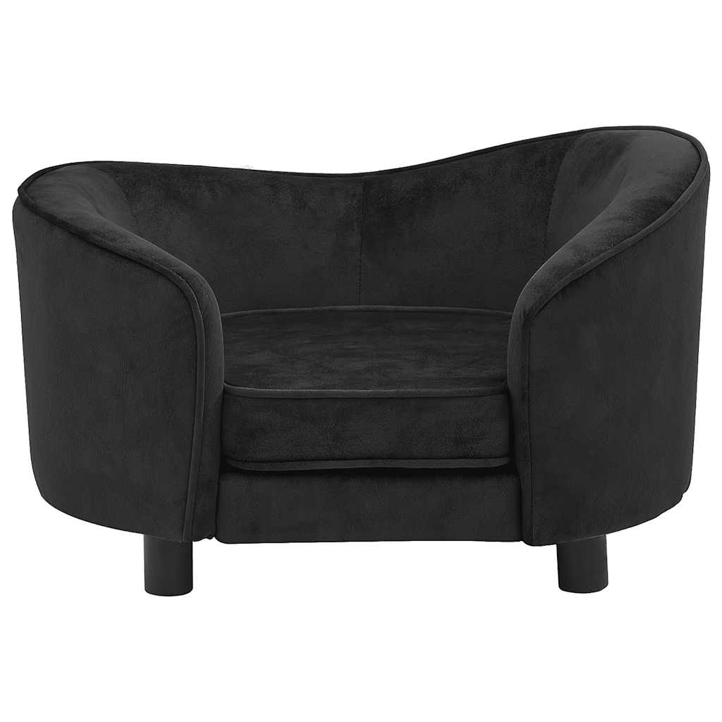 Sofa za pse crna 69 x 49 x 40 cm plišana