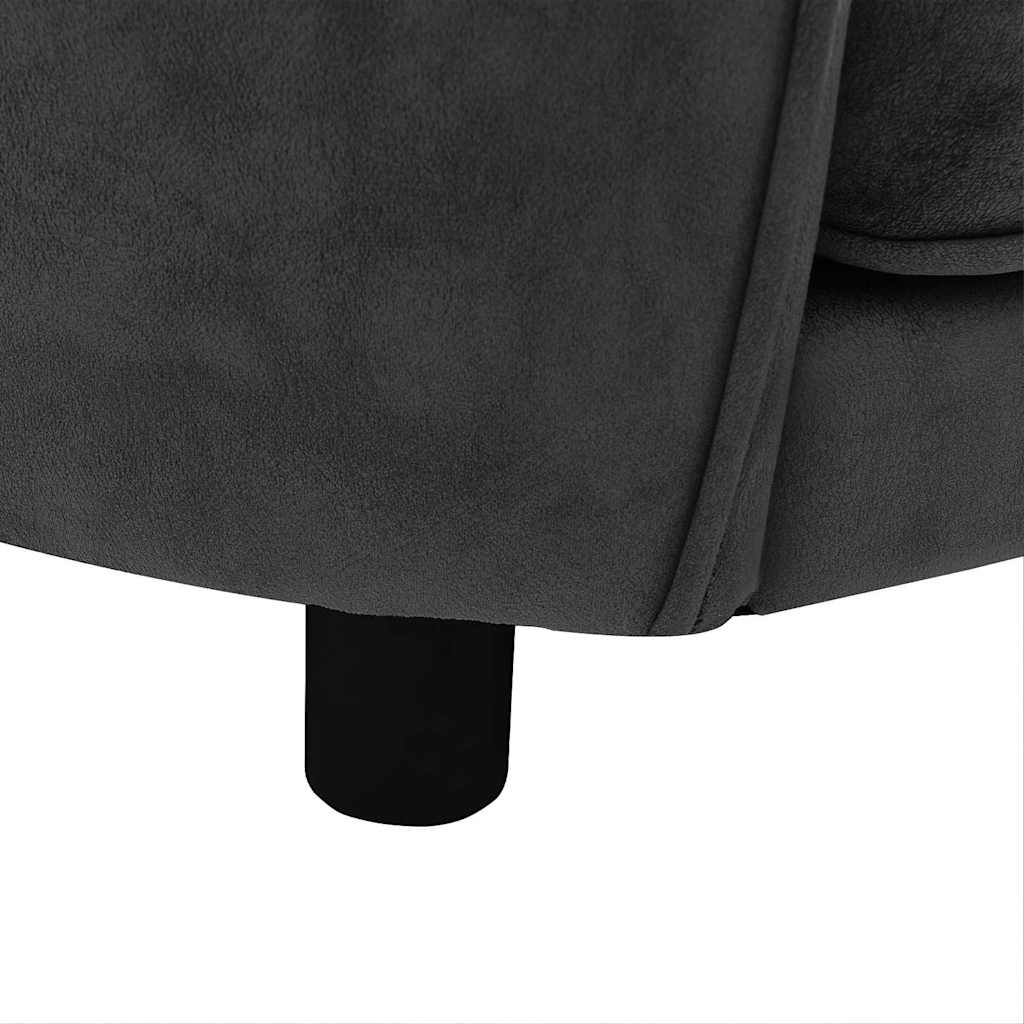 Sofa za pse tamnosiva 69 x 49 x 40 cm plišana