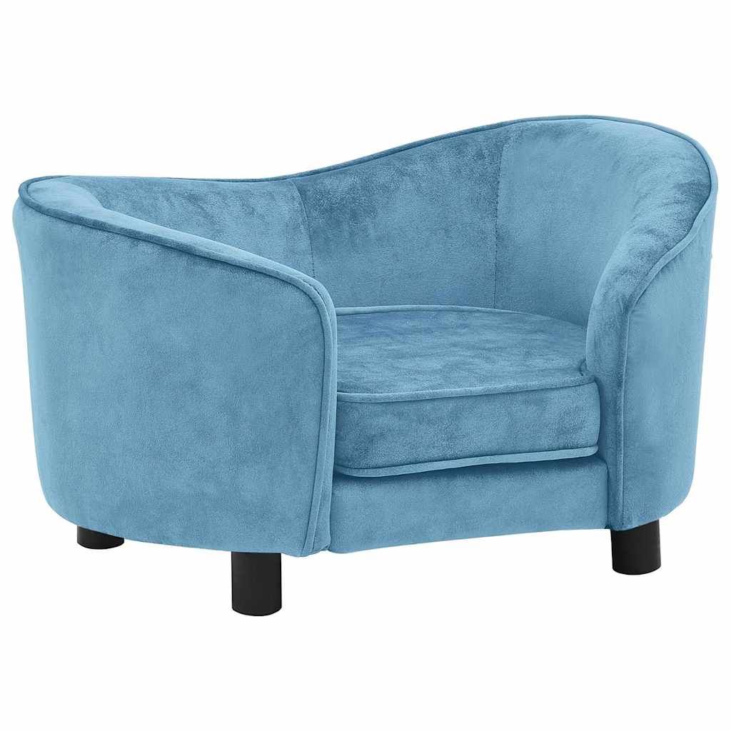 Sofa za pse tirkizna 69 x 49 x 40 cm plišana