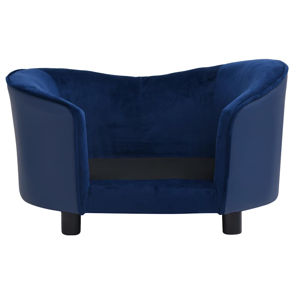 Sofa za pse plava 69 x 49 x 40 cm od pliša i umjetne kože