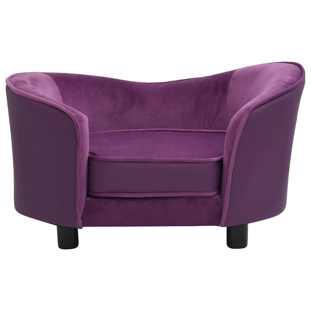 Sofa za pse bordo 69 x 49 x 40 cm od pliša i umjetne kože