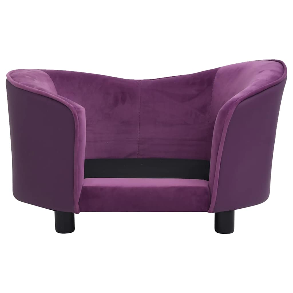 Sofa za pse bordo 69 x 49 x 40 cm od pliša i umjetne kože