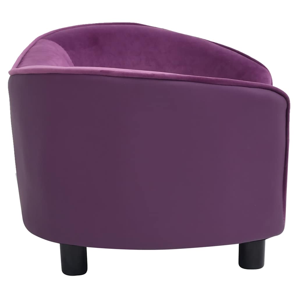Sofa za pse bordo 69 x 49 x 40 cm od pliša i umjetne kože