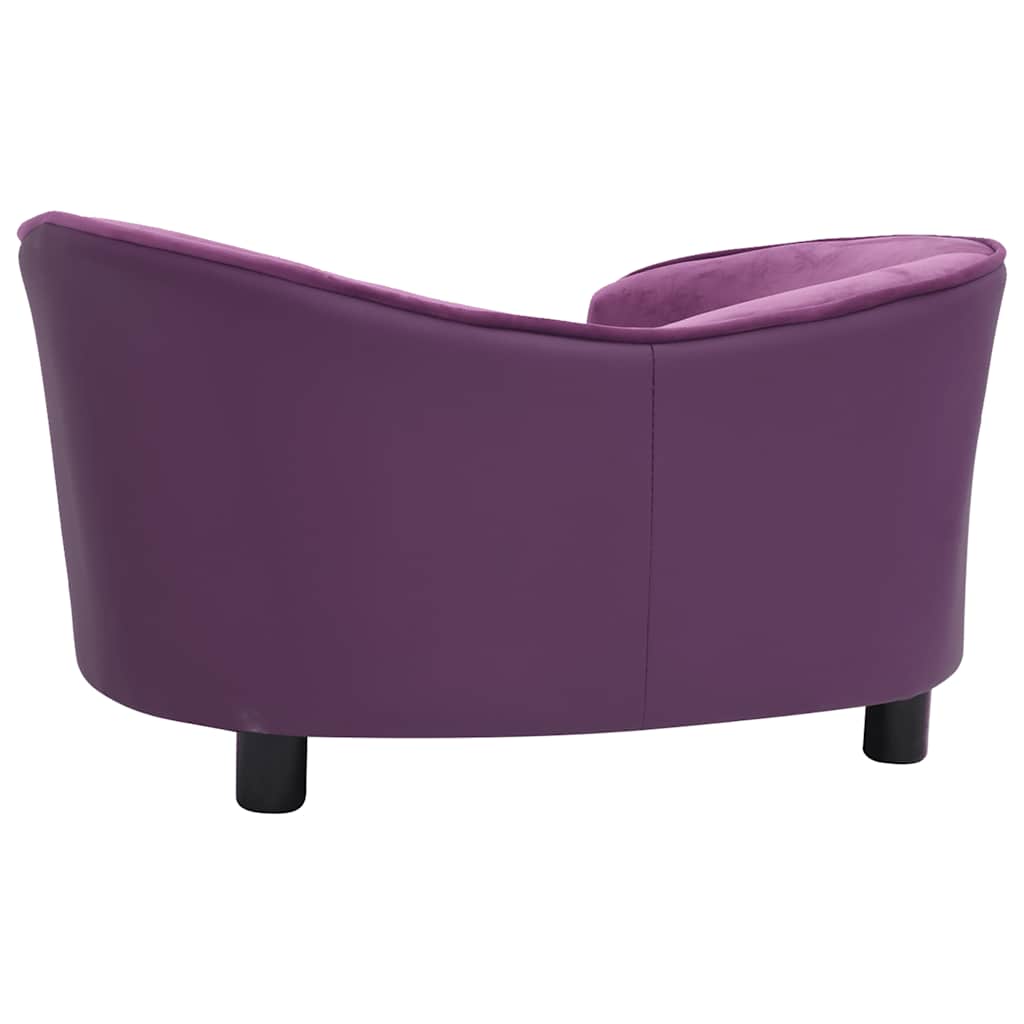 Sofa za pse bordo 69 x 49 x 40 cm od pliša i umjetne kože