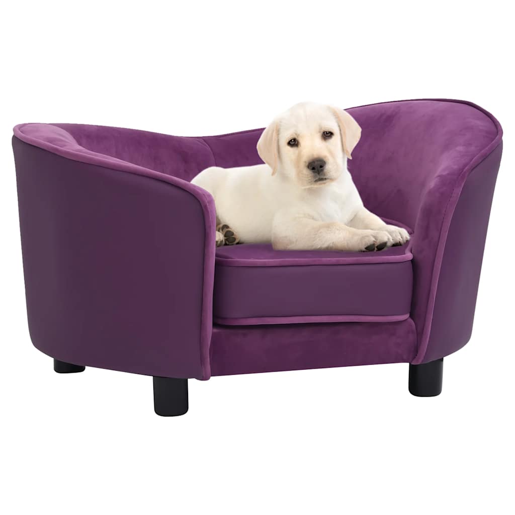 Sofa za pse bordo 69 x 49 x 40 cm od pliša i umjetne kože