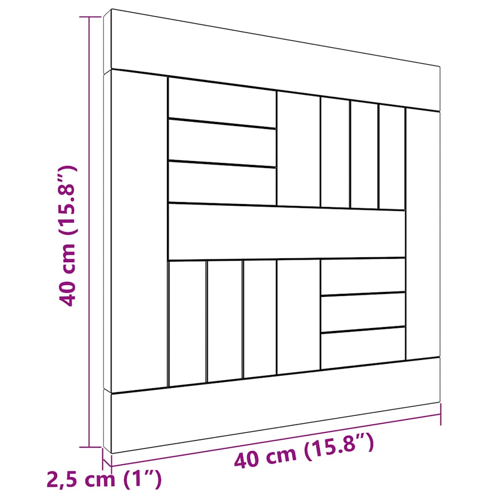 Četvrtasta stolna ploča 40 x 40 x 2,5 cm od masivne tikovine