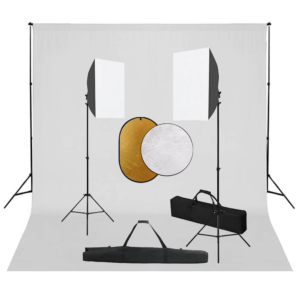 Fotografska oprema sa softboxovima, pozadinom i reflektorom