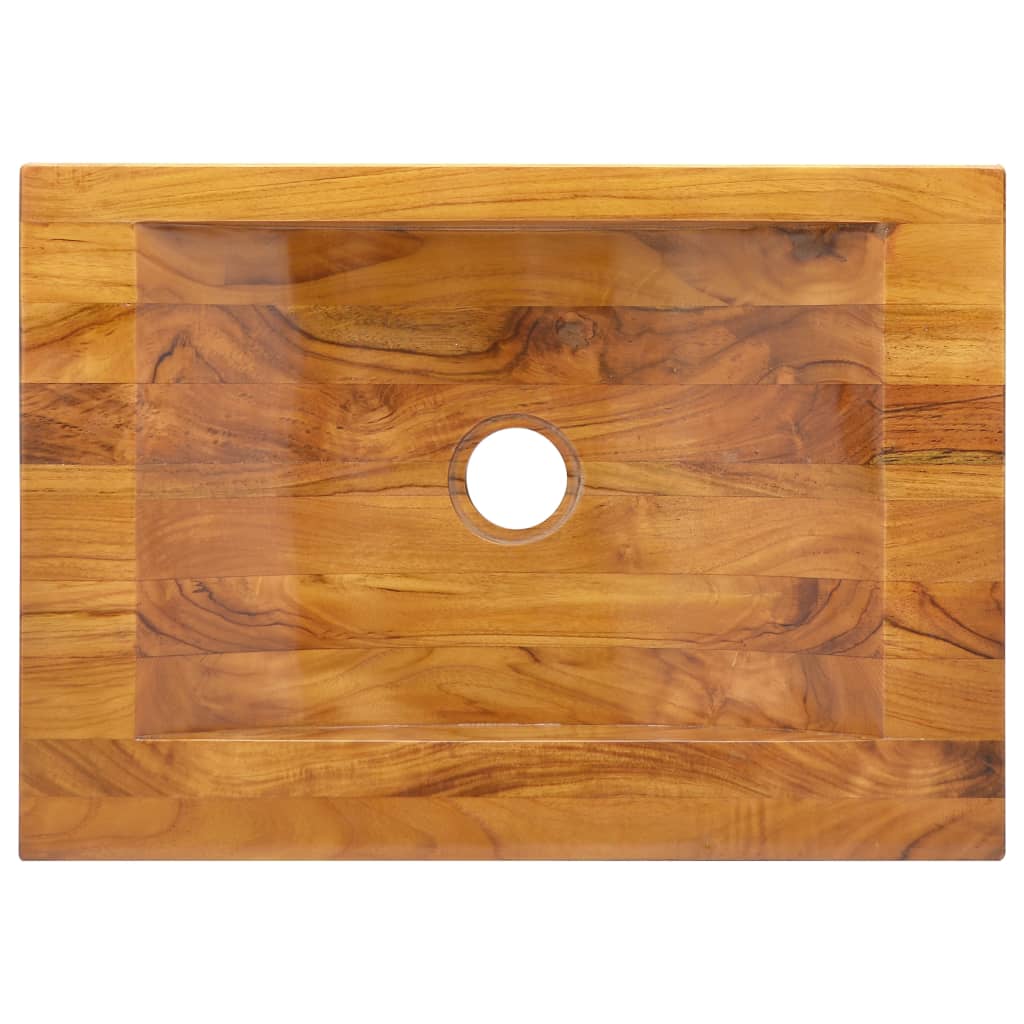 Umivaonik od masivne tikovine 50 x 35 x 10 cm
