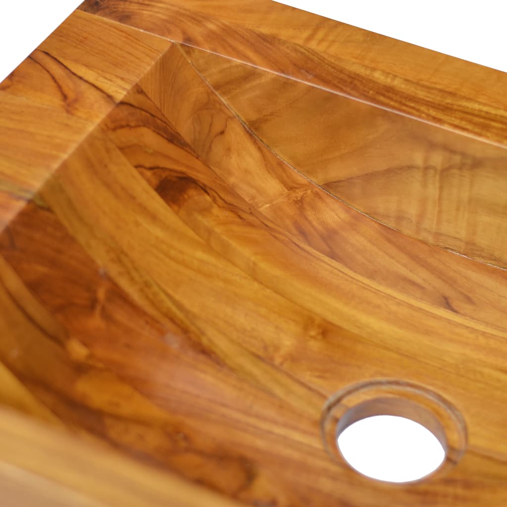 Umivaonik od masivne tikovine 50 x 35 x 10 cm