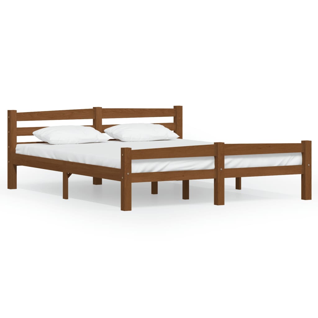 Okvir za krevet od masivne borovine boja meda 160 x 200 cm