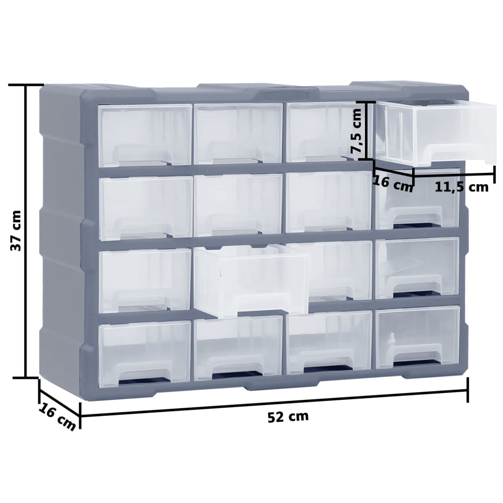Organizator sa 16 srednjih ladica 52 x 16 x 37 cm