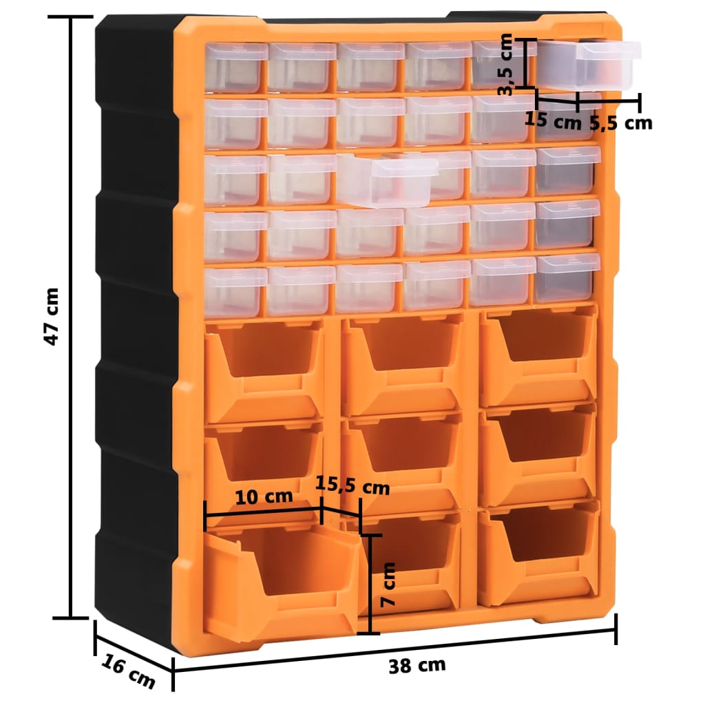 Organizator s 39 ladica 38 x 16 x 47 cm