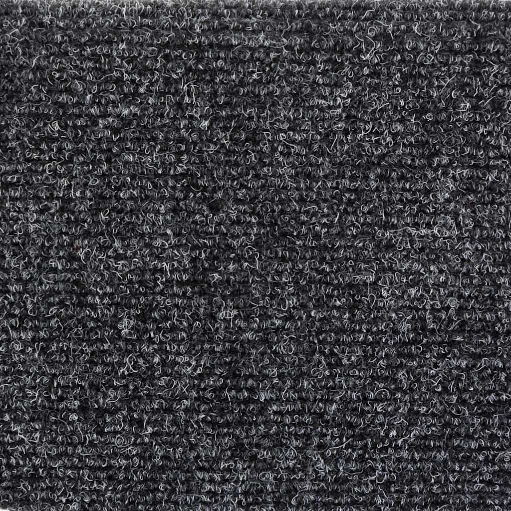 Prostirke za stepenice, samoljepljive, 5 kom, 56x17x3 cm, tamno sive, poluokrugle