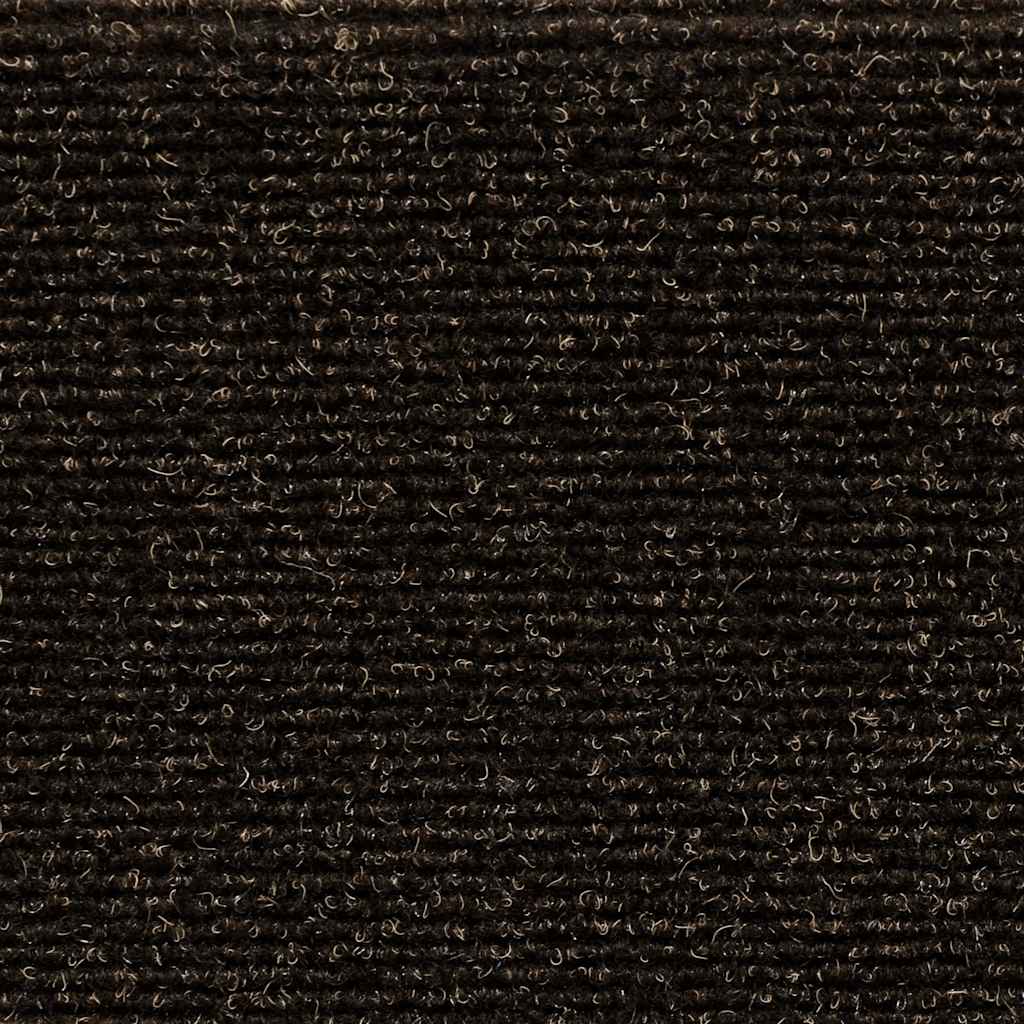 Prostirke za stepenice, samoljepljive, 5 kom, 56x17x3 cm, tamnosmeđe, poluokrugle