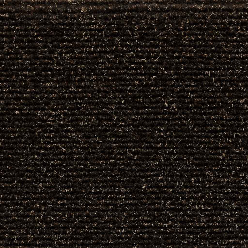 Prostirke za stepenice, samoljepljive, 10 kom, 56x17x3 cm, tamnosmeđe, poluokrugle