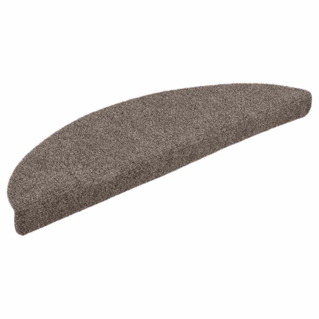Prostirke za stepenice, samoljepljive, 10 kom, 56x17x3 cm, bež, poluokrugle