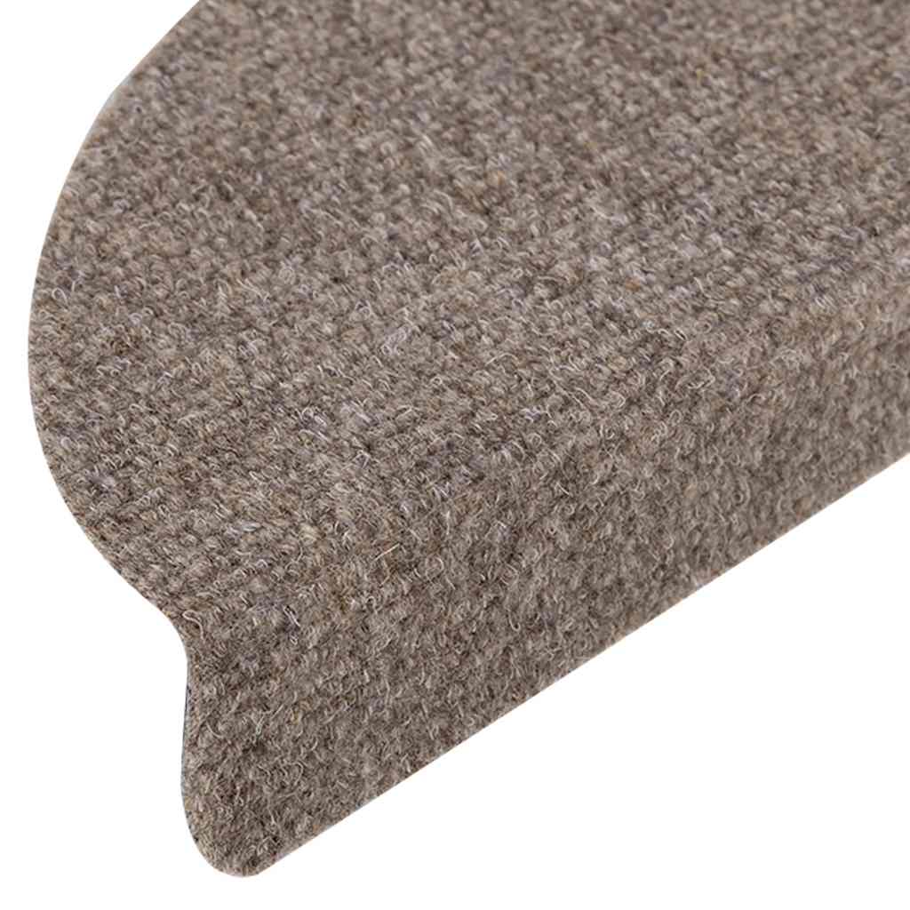 Prostirke za stepenice, samoljepljive, 10 kom, 56x17x3 cm, bež, poluokrugle
