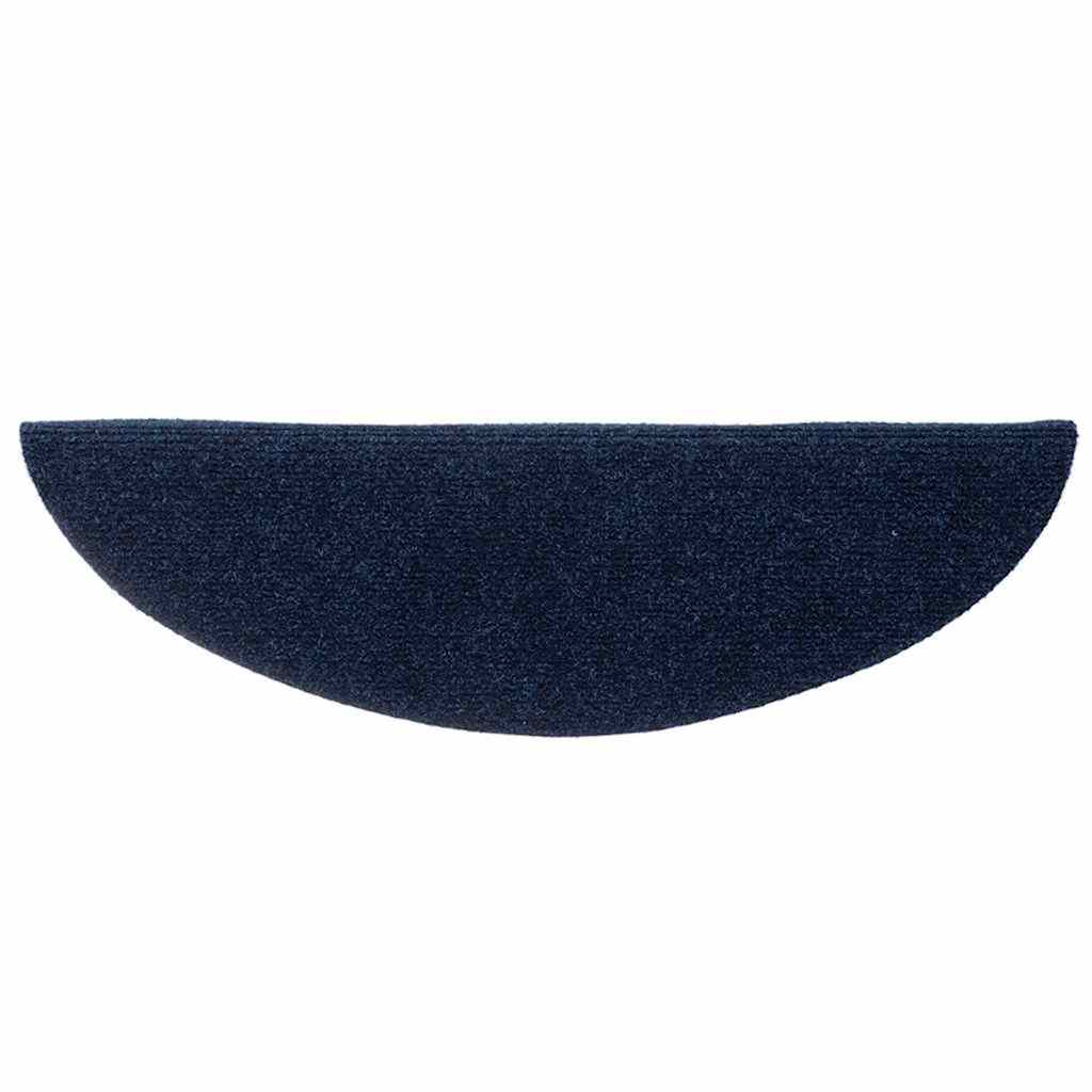 Prostirke za stepenice, samoljepljive, 10 kom. 56x17x3 cm, tamnoplave, poluokrugle