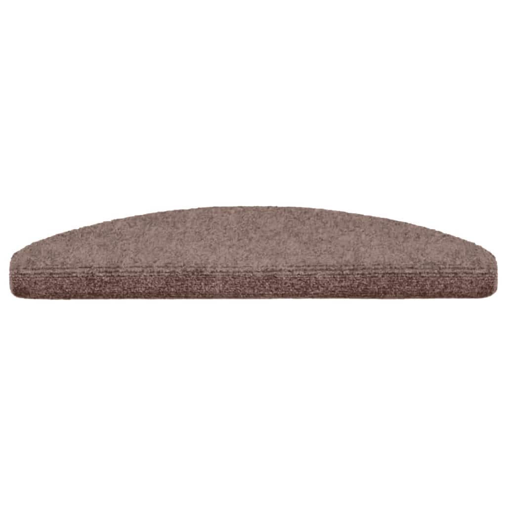 Prostirke za stepenice, samoljepljive, 5 kom. 65x21x4 cm, svijetlosmeđe, poluokrugle, velike