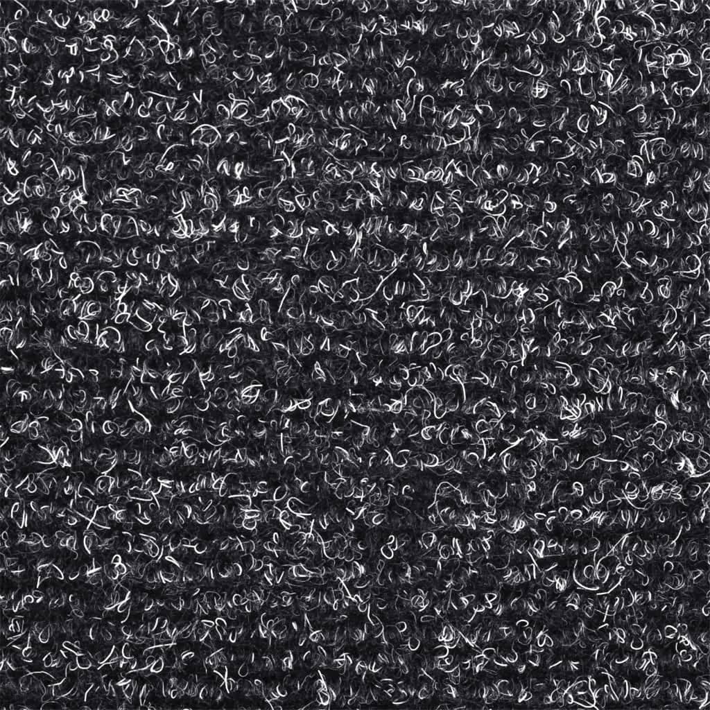 Prostirke za stepenice, samoljepljive, 5 kom, 65x21x4 cm, tamno sive, poluokrugle, velike