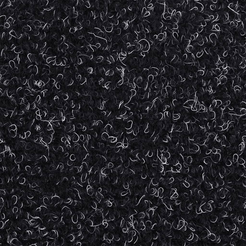 Prostirke za stepenice, samoljepljive, 10 kom, 65x21x4 cm, crne, poluokrugle, velike