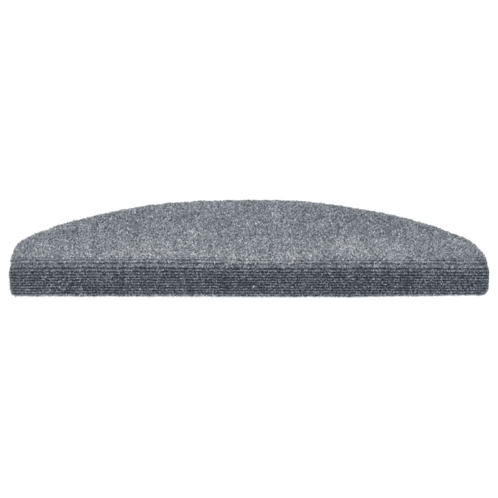 Prostirke za stepenice, samoljepljive, 5 kom, 65x21x4 cm, svijetlo sive, poluokrugle, velike