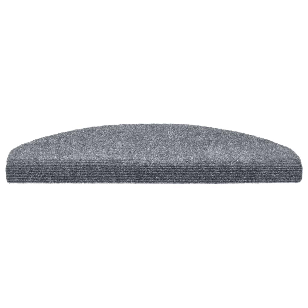 Prostirke za stepenice, samoljepljive, 10 kom, 65x21x4 cm, svijetlo sive, poluokrugle, velike
