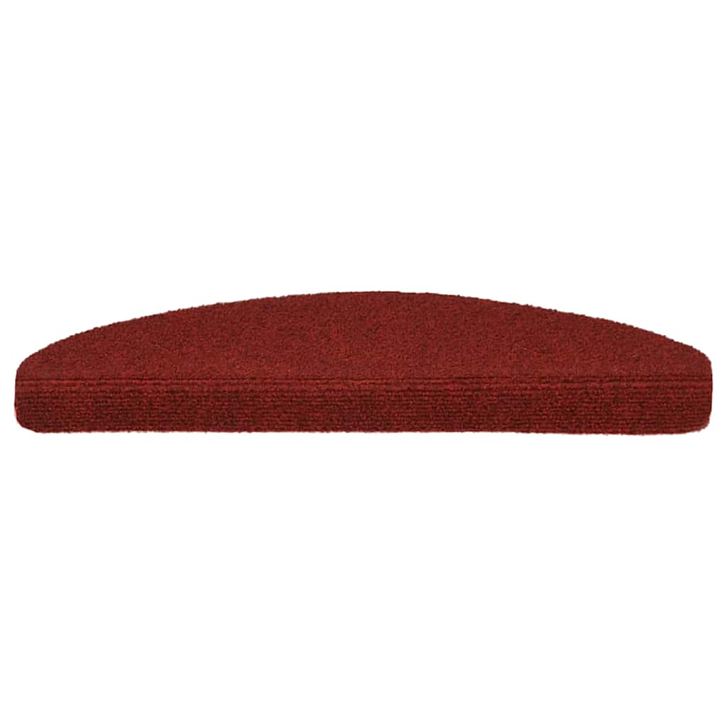 Prostirke za stepenice, samoljepljive, 5 kom, 65x21x4 cm, bordo crvene, poluokrugle, velike
