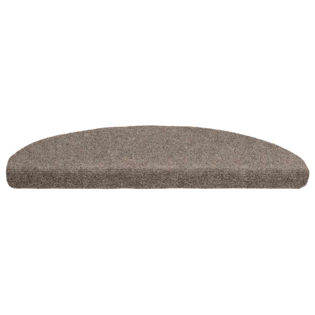 Prostirke za stepenice, samoljepljive, 10 kom, 65x21x4 cm, bež, poluokrugle, velike