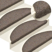 Prostirke za stepenice, samoljepljive, 10 kom, 65x21x4 cm, bež, poluokrugle, velike