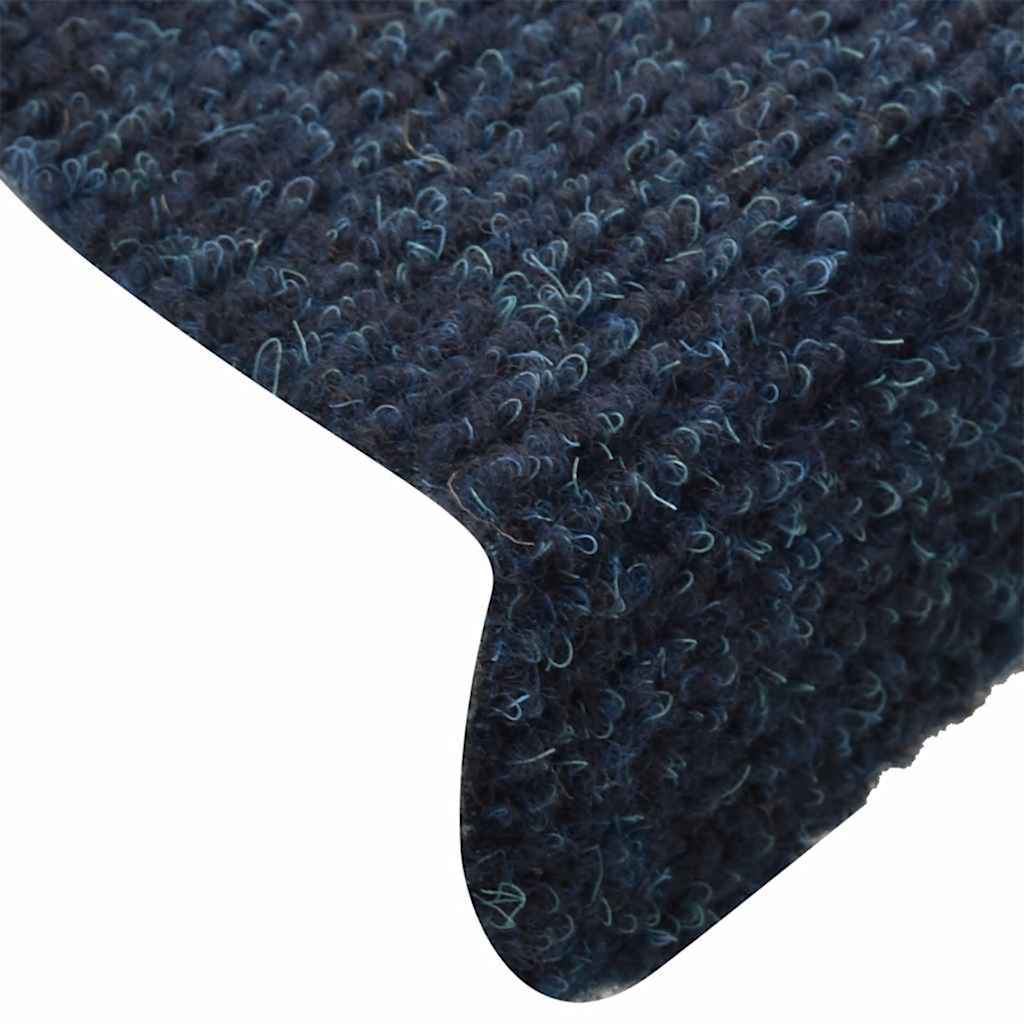 Prostirke za stepenice, samoljepljive, 5 kom. 65x21x4 cm, tamnoplave, poluokrugle, velike