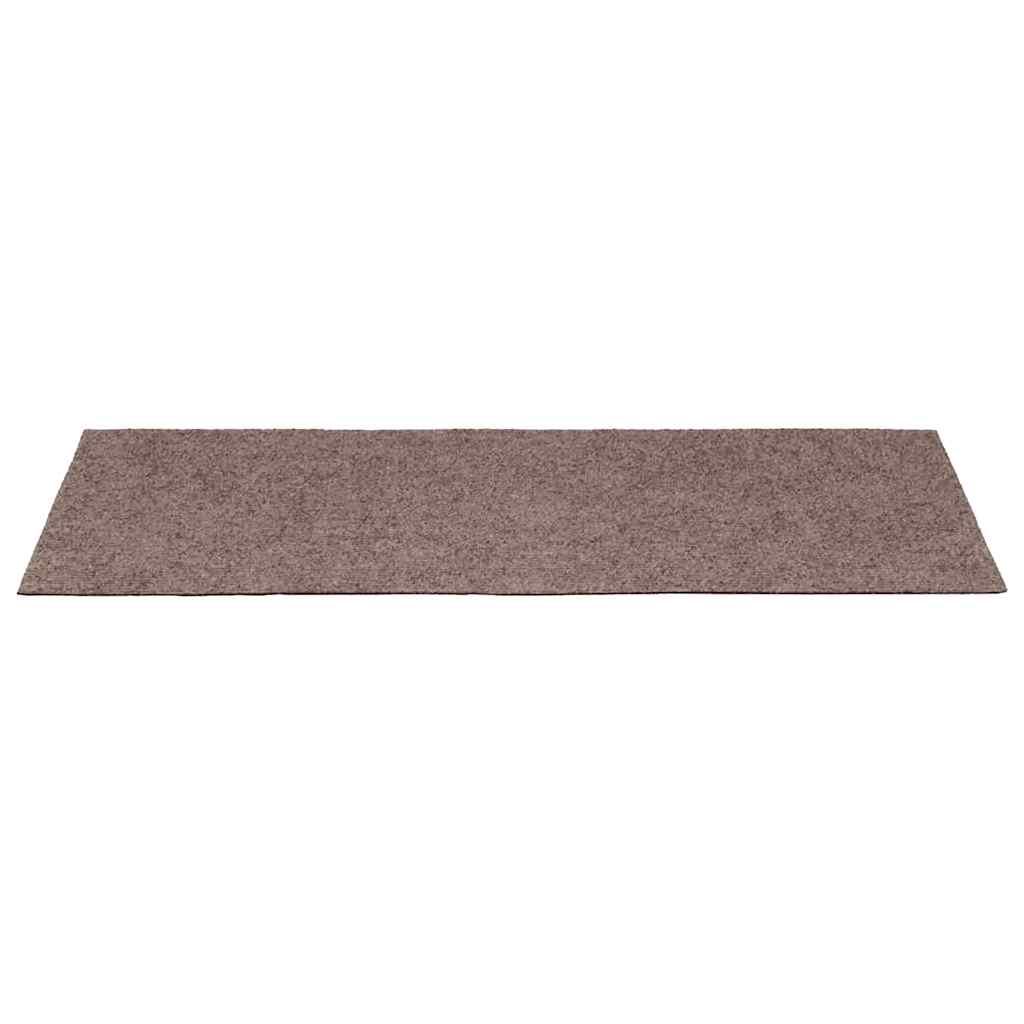 Prostirke za stepenice samoljepljive 10 kom 65x21x4 cm svijetlosmeđa pravokutni rub