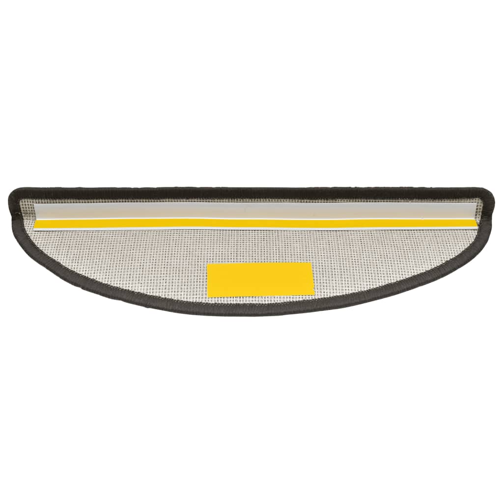 Prostirke za stepenice 10 kom 56x17x3 cm tamno sive poluokrugle