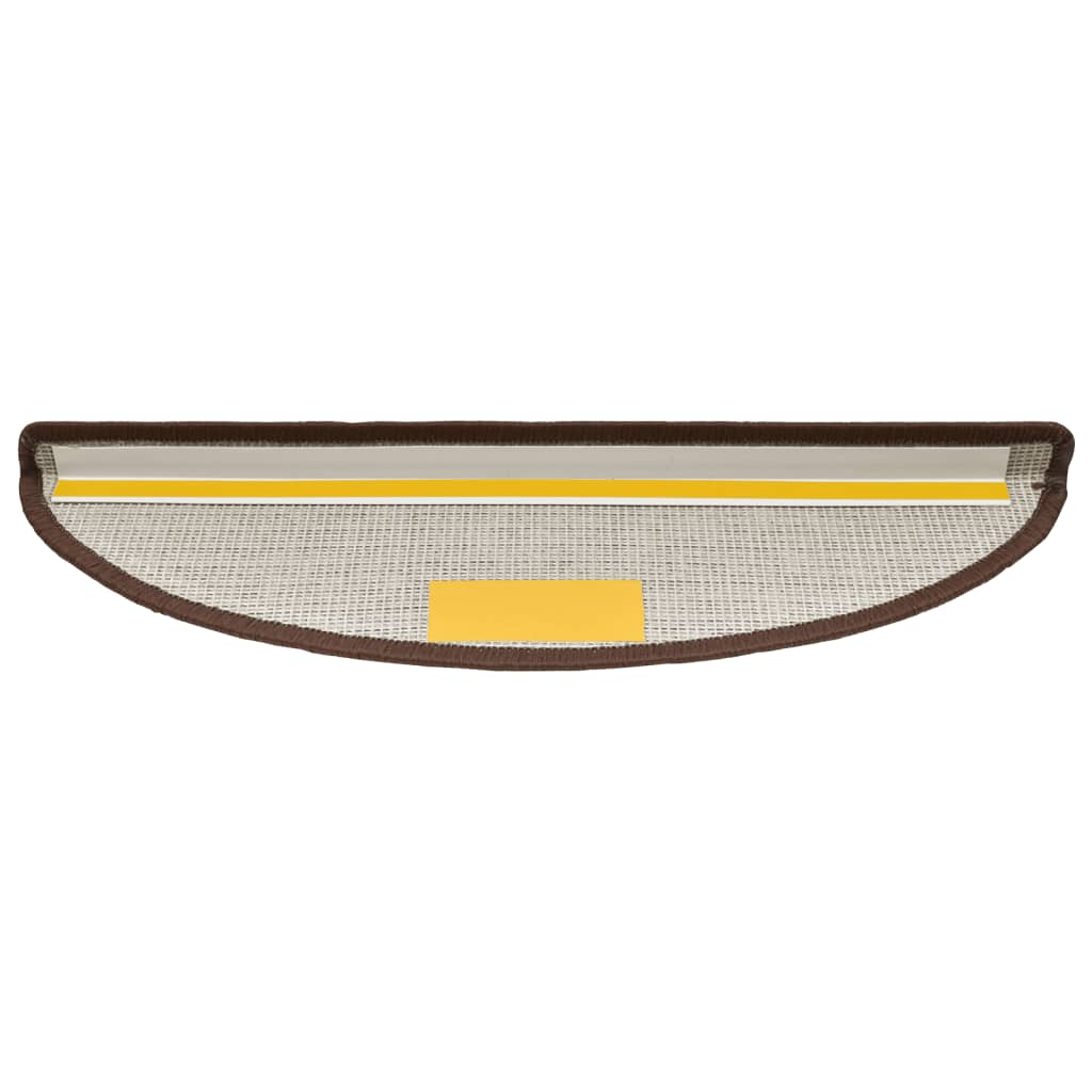 Prostirke za stepenice 10 kom 56x17x3 cm boje kave, poluokrugle