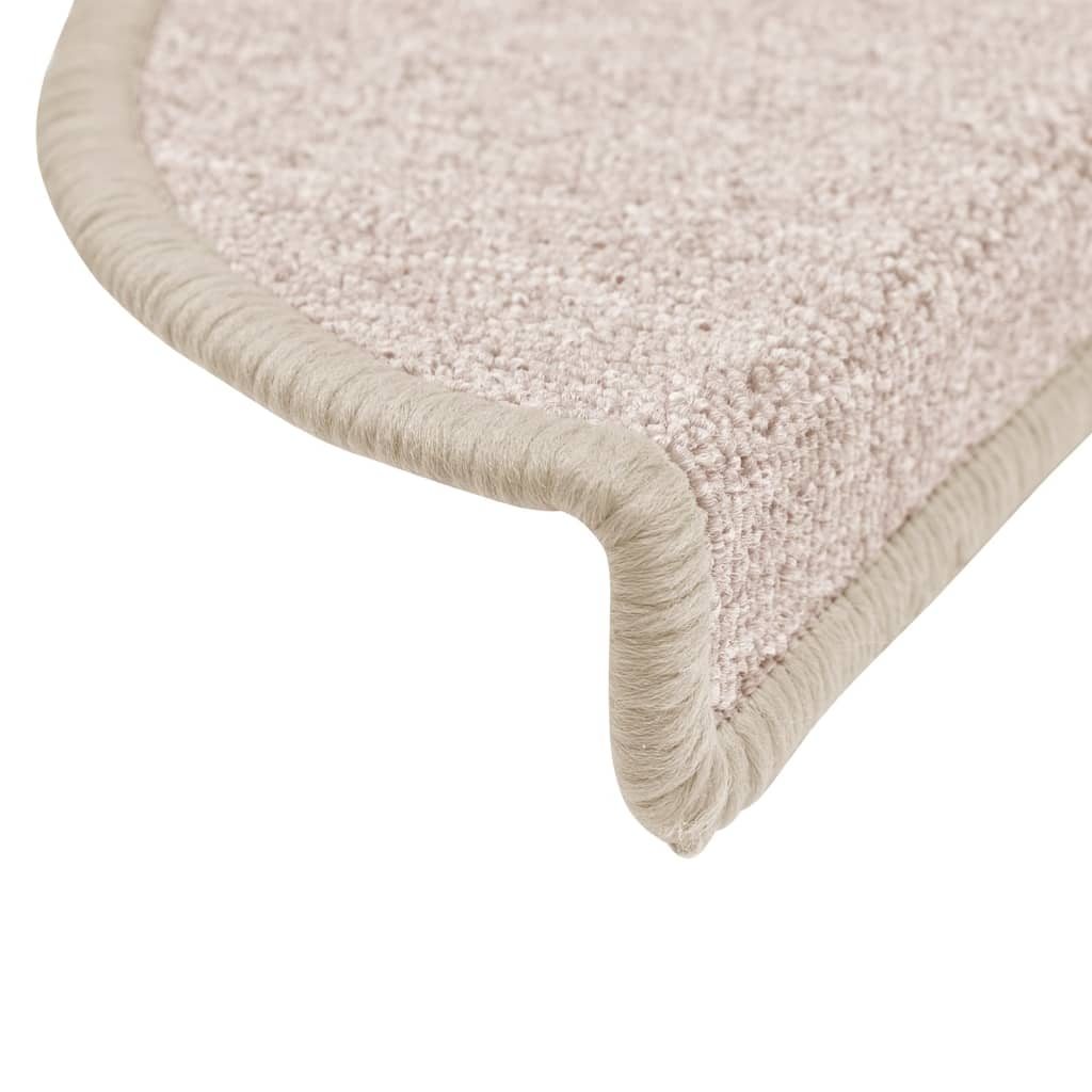 Prostirke za stepenice 10 kom 56x17x3 cm poluokrugle boje taupe