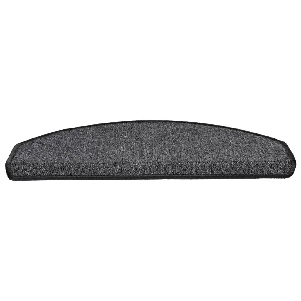 Prostirke za stepenice 10 kom 65x24x4 cm antracit poluokrugle velike