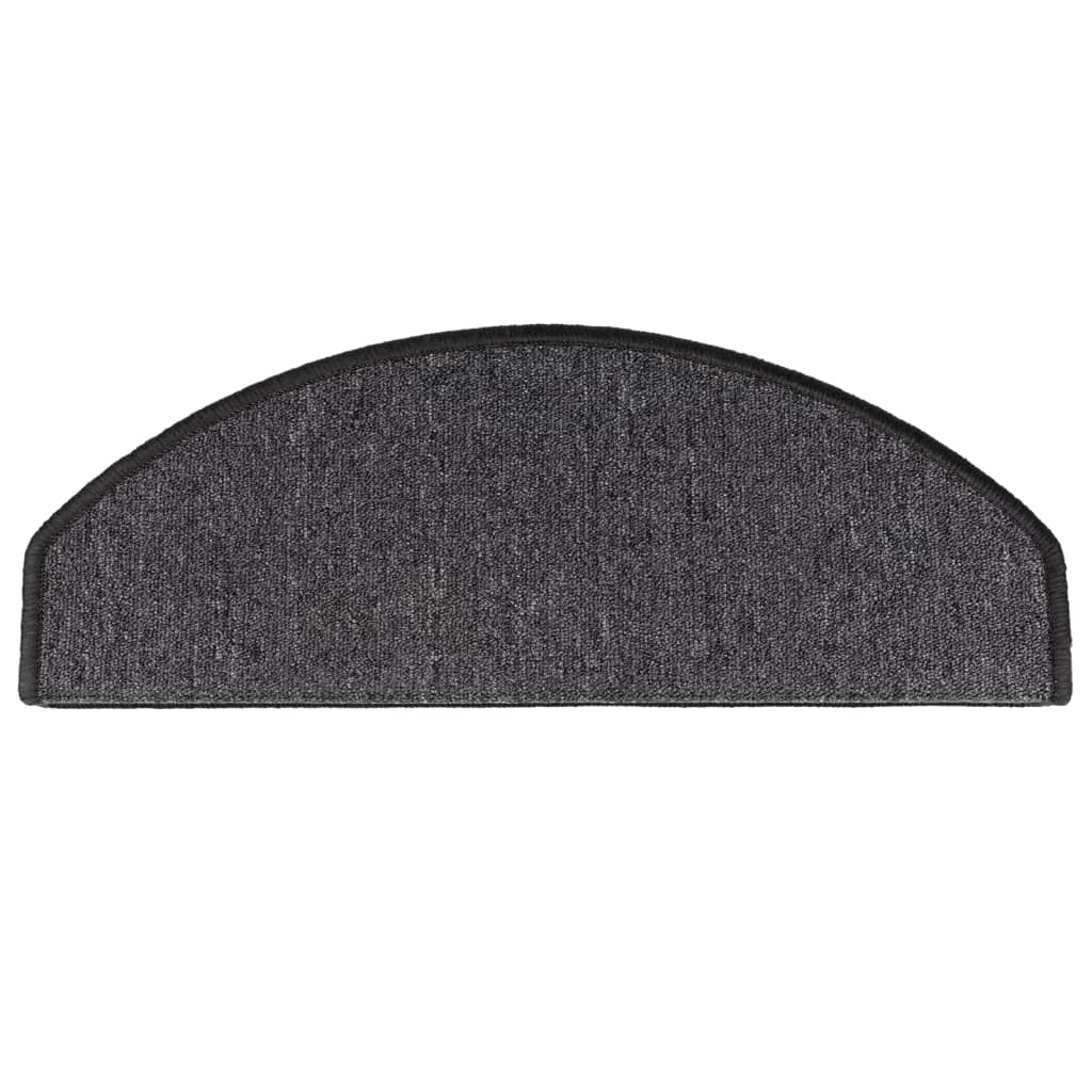 Prostirke za stepenice 10 kom 65x24x4 cm antracit poluokrugle velike