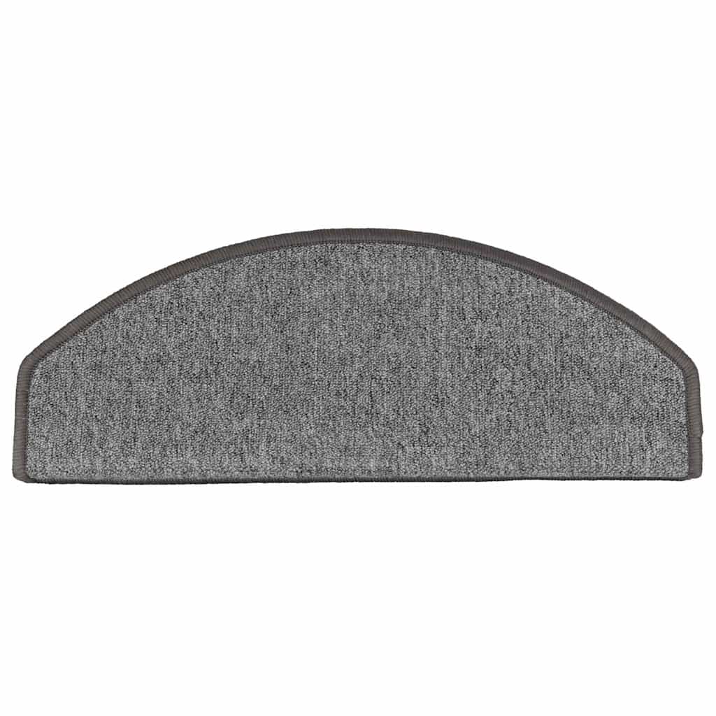 Prostirke za stepenice 10 kom 65x24x4 cm tamno sive poluokrugle velike