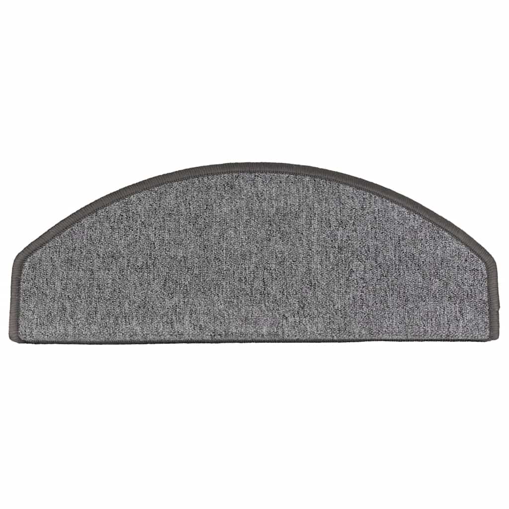 Prostirke za stepenice 10 kom 65x24x4 cm tamno sive poluokrugle velike